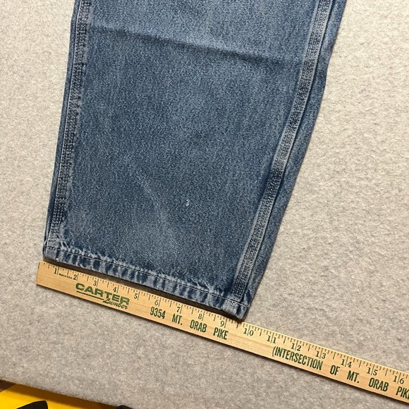 Carhartt Jeans Mens 40x32 Blue Carpenter Loose Original Denim Cotton (Tag 42x34) - Picture 8 of 12
